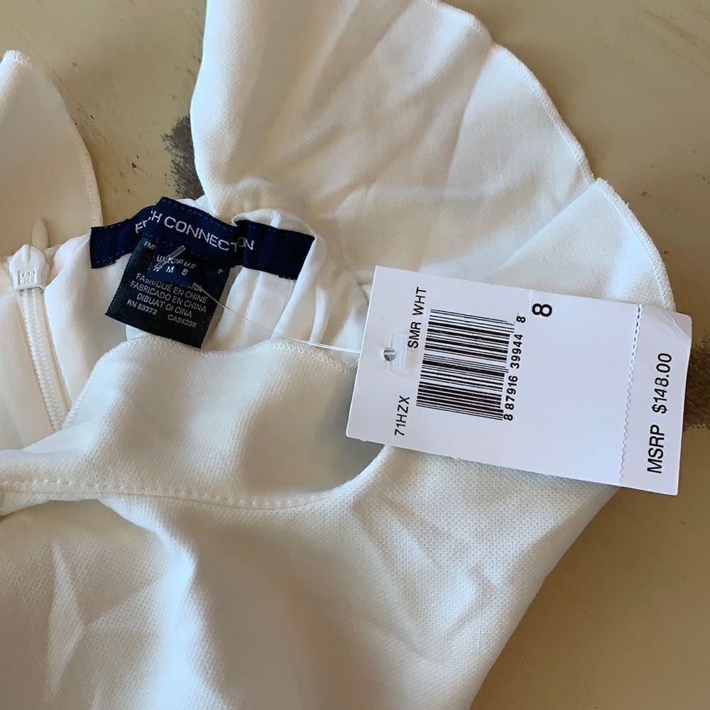 French Connection whisper light ivory dress. 4. - Picture 6 of 11